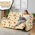 thumbnail image 3 of COEQINE Reclining Sofa Cover Heavy Duty Couch Protector 8 Pieces Recliner Cover 3 Seater Washable Lazy Boy Recliner Chair Slipcover for Pets, Dogs, Cats, Yellow Floral, 3 of 8