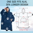 thumbnail image 4 of Oversized Wearable Blanket Hoodie,Paw Print Sherpa Blanket Hoodie with Super Pockets,Super Warm Fuzzy Pullover for Women & Men, 4 of 6