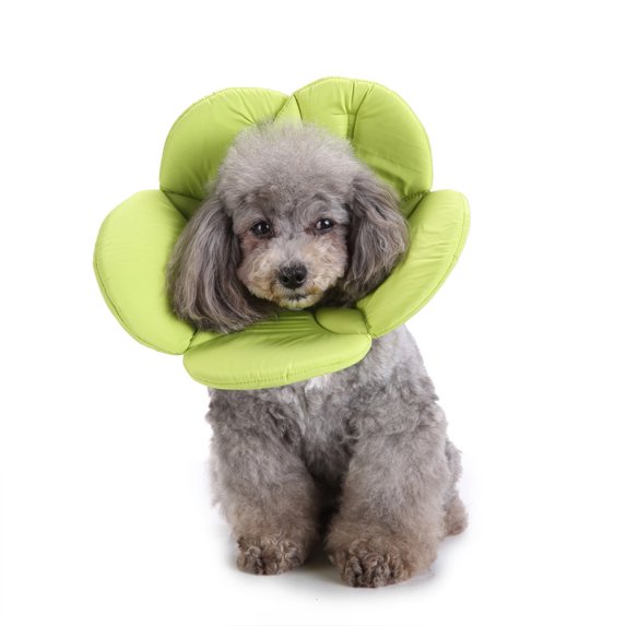 Clearance & Promo, Dog Recovery Protective Collar, Comfortable Adjustable Soft Cone, Pet Healing Neck Cushion, Prevents Licking & Scratching, Flower Design, Ideal for Post-Surgery, Medium Size