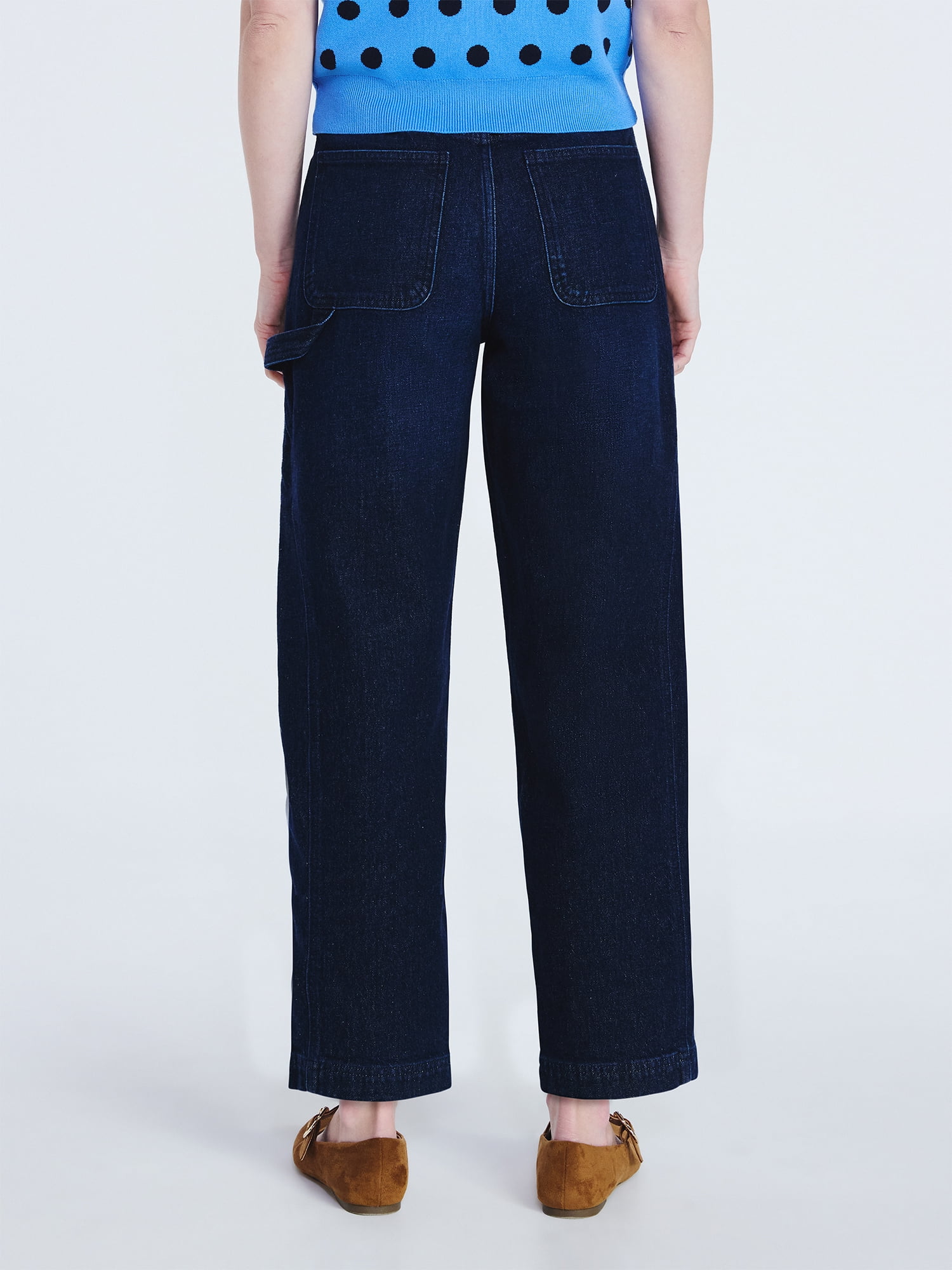 Free Assembly Women's Midrise Cropped Barrel Jeans, 27.5" Inseam, Sizes 0-20
