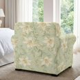 thumbnail image 6 of FKELYI Retro Lily Flower Print Stretch Armchair Slipcover 2 Pcs Couch Covers Anti-Dust Furniture Protector Washable Spandex Sofa Cover with Individual Cushion Cover, 6 of 7