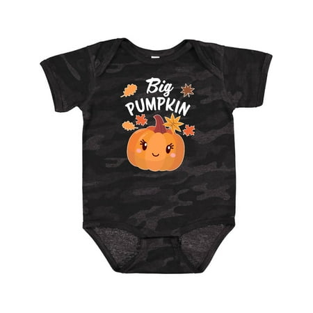 

Inktastic Big Pumpkin with Fall Leaves Gift Baby Boy or Baby Girl Bodysuit