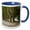 Blue/White, variant on 3drose, Portugal, Ponte De Lima. Tree-lined Walkway Along the Lima River., 11oz Two-tone Green Mug