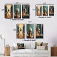 thumbnail image 4 of Designart "Future Geometry Seance Master Consciousness II" Modern Geometric Framed Wall Art Set Of 3 - Blue Abstract Frame Gallery Wall Set For Home Decor, 4 of 7