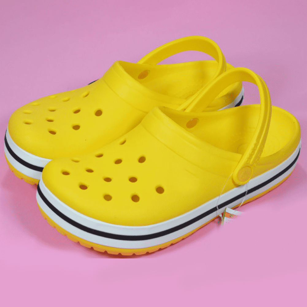 yellow crocs in store