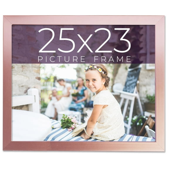25x23 Frame Pink Real Wood Picture Frame Width 0.75 inches | Interior Frame Depth 0.5 inches | Rose