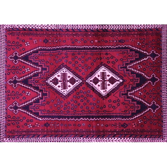 Ahgly Company Indoor Rectangle Persian Pink Traditional Area Rugs, 5' x 8'