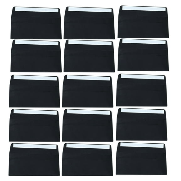 Masteelf 20 Pcs Cash Envelopes Self Adhesive Envelope 24.00X10.50X0.10CM Black