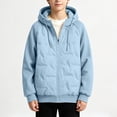 thumbnail image 6 of Txenfivo Boys Jacket with Hood, 7-17 Full Zip Warm Quilted Coat for Boys Contrast Sleeve Outerwear, 6 of 8