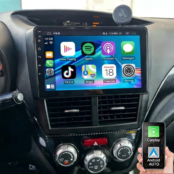 Gsuatey 4 64G Android 15 Car Radio for Subaru Forester 2008-2012 Support Wireless Carpaly Android Auto, 9 Inch IPS Touch Screen, Android Stereo with Bluetooth/WiFi/GPS/FM/SWC/Backup Camera