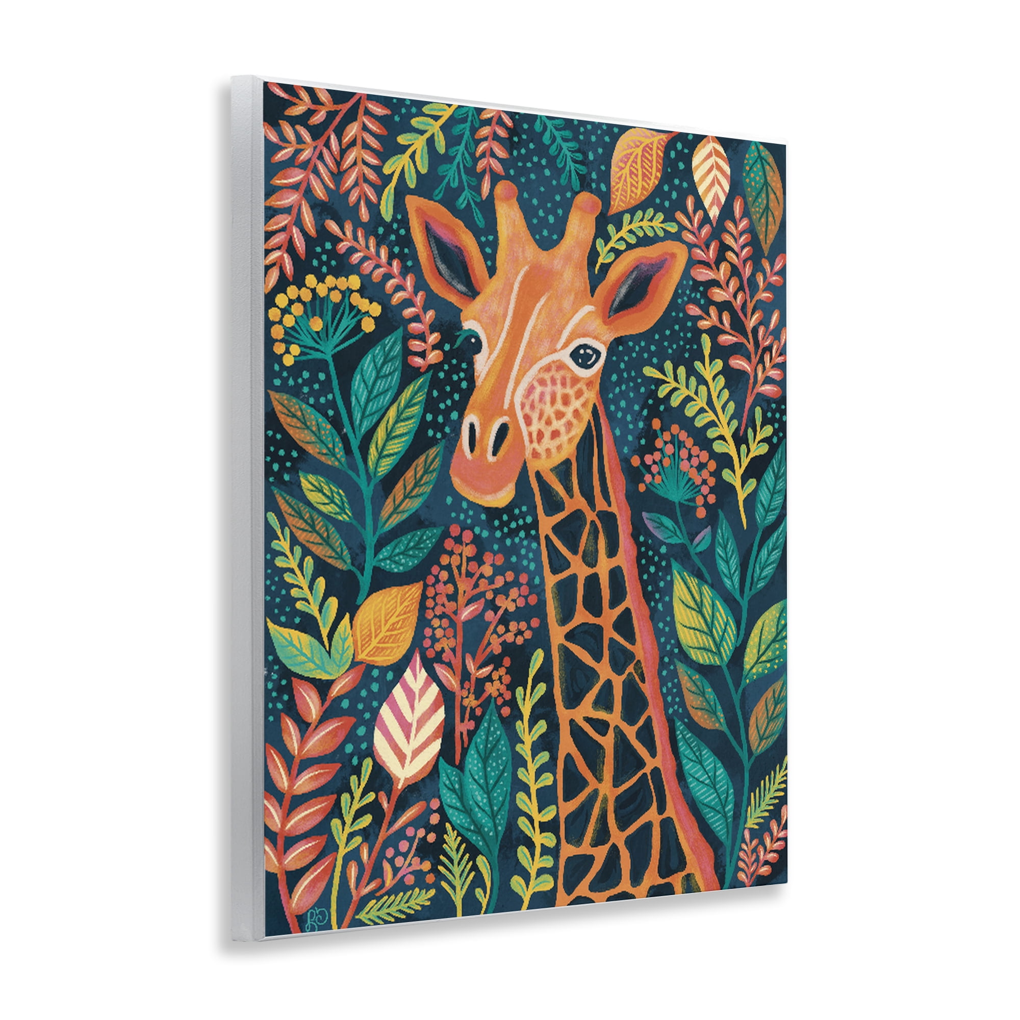 Stupell Industries Exotic Leaf Pattern Giraffe Wall Plaque Art, design by Lisa R Dumm