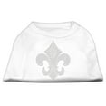 thumbnail image 5 of Pet Dog  Cat Shirt Rhinestone, "Silver Fleur De Lis", 5 of 10