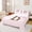 Pink B, variant on Erosebridal Girly Pink Ribbon Twin Sheet Sets, Fashion Cheetah Print M Letter Bedding for Girls Kids, 3 Pieces