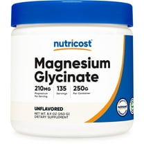 Nutricost Magnesium Glycinate Powder (250 Grams) Unflavored Supplement