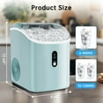 thumbnail image 6 of Nugget Ice Maker Countertop ,Pebble Ice Maker Machine with Self-Cleaning Function, 35lbs/24H with Ice Scoop and Basket for Home/Kitchen/Office, Light Blue, 6 of 8