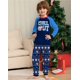 thumbnail image 3 of Christmas Matching Family Pajamas Xmas Pjs Set Daddy Mommy Kids Child Daughter Son Clothing Set Long Sleeve Blue Letter 2023, 3 of 4