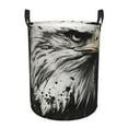 thumbnail image 2 of Cauagu Ink Style Bald Eagle for Laundry Basket,Collapsible Organizer Basket for Storage Bin Toy Bins Gift Baskets Bedroom Clothes Children Nursery Hamper -Medium, 2 of 7