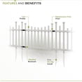 thumbnail image 3 of .ft H x .ft W ( Unit) No Dig Gate Kit Vinyl Picket Fence Barrier Kit for Madison Fence Panels Child or Dog Closure for Backyard Patio Outdoor or Garden Fence ZP, 3 of 7