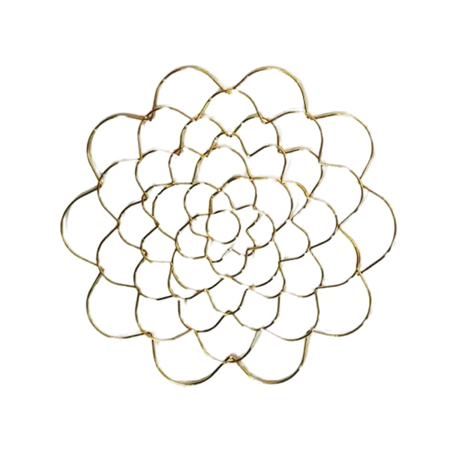 SXcggal Reusable Vase Flower Grid Stainless Steel Wire Flower Arrangement Tool Flower Grid Flower Arranger Used For Flower Vase Flowers (gold) Practical Basic Rattan Clip For Garden