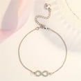 thumbnail image 3 of Pulsera Infinito - Pulsera Corazón, Pulsera Trébol de Cuatro Hojas para Mujer, Pulsera Plata para Mujer, Pulsera Niña, Pulsera Amistad, Pulsera Diamante, 3 of 5