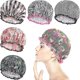 thumbnail image 1 of 6 Pieces Shower Caps Bathing Hair Cap Reusable Shower Hat Waterproof Bath Cap, 1 of 5