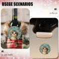 thumbnail image 4 of Funny Christmas Ornament,Charming Blossom - Backed Kitty,Xmas Round Ceramic Pendant, 4 of 6