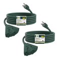 thumbnail image 1 of Cable de extensión para exteriores EP, paquete de 2, 4,5 m con 3 salidas 16/3 SJTW, 1 of 8