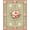 Pink, Pattern 3, variant on Flatwoven High Traffic Area Rug, Elegant French Country Floral Medallion Rug with Pom Trim Accents, Non Slip, Stain Resistant, Washable Area Rugs for Living Room, Bedroom(Ivory, 2X3)