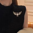thumbnail image 3 of Rhinestone Eagle Bird Brooch Pin for Women Men Vintage Teardrop Green Crystal Eye Flying Animal Brooches Lapel Elegant Hat Bag Suit Costume Accessories Jewelry Father Friend, 3 of 12