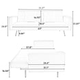 thumbnail image 2 of Aukfa Teddy Fleece Futon Sofa Bed for Home Office, 2 Pillows, Tufted Futon, Green, 2 of 11