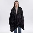 thumbnail image 3 of Bohemian Knit Poncho Shawl, Ethnic Print Cape for Women Travel Photography,160*135cm,26, 3 of 54