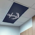 thumbnail image 2 of 1 Pack Coastal Anchor Fluorescent Light Covers for Ceiling Lights Nautical Knot Dark Blue Magnetic Ceiling Light Covers Overhead Light Filters for Office Classroom Home, 2 of 9