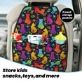 thumbnail image 5 of Xecao Colorful Cats Pattern Car Seat Back Protector 2 Pack Large Capacity Pocket, Kick Mats Back Seat Protector, 5 of 8