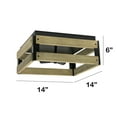thumbnail image 3 of All the Rages Barnlit 4-Light Square Metal Flush Mount in Medium Wood, 3 of 9