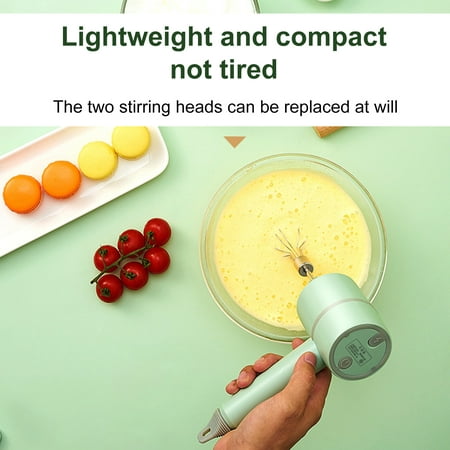 

MATHOWAL New Wireless Portable Electric Food Mixer Hand Blender 3 Speeds High Power Dough Blender Egg Beater Hand Mixer