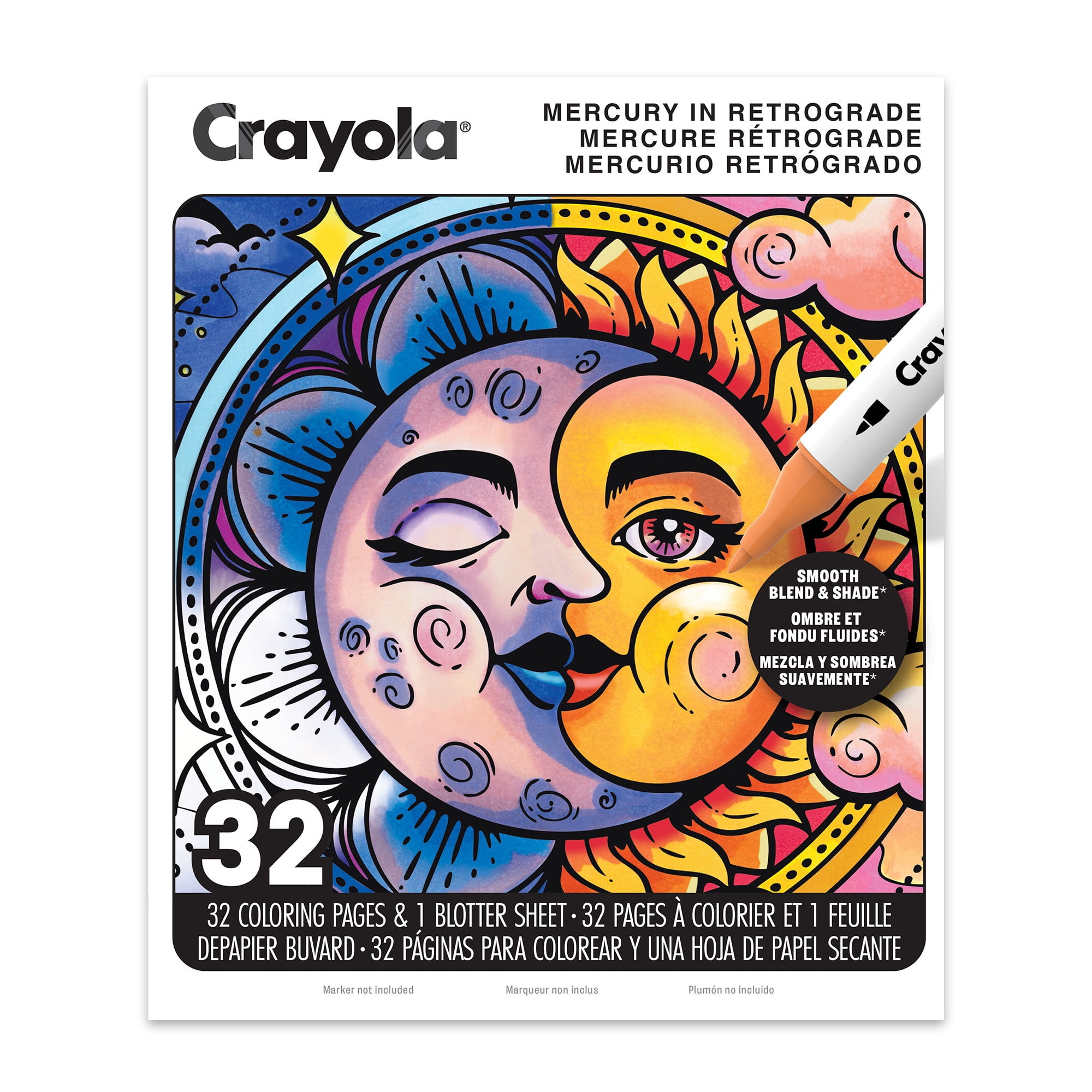 Crayola 32 Page Adult Colouring Book, Mercury in Retrograde