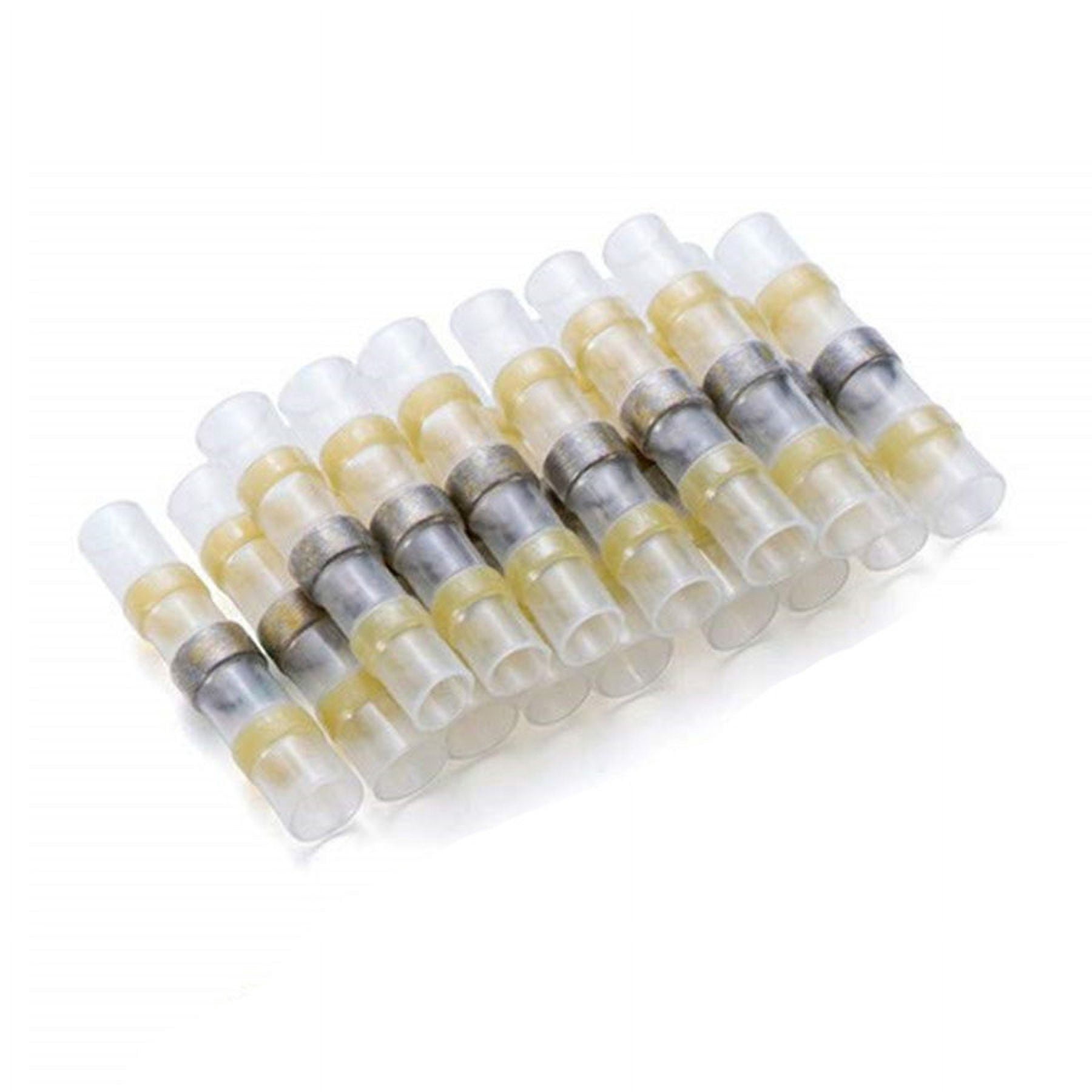 Acaige 100PCS Waterproof Solder Sleeve Heat Shrink Tube Terminal Connector 12-10AW