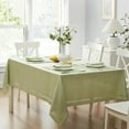 thumbnail image 4 of Newbridge Provence Lattice Cutwork Solid Color Textured Fabric Napkins, Set of 4 Napkins, Sage Green, 4 of 9