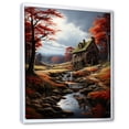 thumbnail image 2 of Designart "Red Mill Retreat at Mills" Cityscapes Floater Framed Wall Art Print, 2 of 7