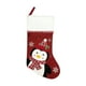 thumbnail image 5 of Calcetn Navideo Festivo De Tela, 30 Cm De Largo, Color Rojo, Ideal Para Regalar En Navidad a Familiares, Paquete De 1, Ukhbmc, 5 of 9
