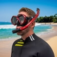 thumbnail image 5 of Reef Tourer Semi-Dry Snorkel, Black/Metallic Dark Red, 5 of 7