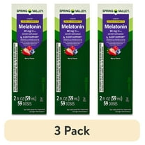 (3 pack) Spring Valley Liquid Melatonin Sleep Support Dietary Supplement, 10 mg, 2 fl oz