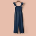 thumbnail image 4 of GDREDA Women Casual Jumpsuit Spring Summer Ruffled Straps High Waist Jumpsuit Solid Color Jumpsuit Wide Leg Trousers Jumpsuit Lace Jumpsuits for Women Evening, 4 of 5
