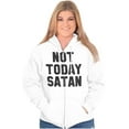 thumbnail image 4 of Not Today Satan Funny Christian Joke Zip Up Hoodie Men's Women's Brisco Brands S, 4 of 6