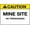 Warning Sign 3, variant on Caution Mine Site Metal Sign 12 x 8 Inches - Rust-Free Aluminum, UV Printed, Easy to Mount, Weather Resistant for Fence, Mining, Construction Area
