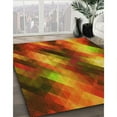 thumbnail image 3 of Ahgly Company Machine Washable Indoor Round Transitional Tomato Red Area Rugs, 8' Round, 3 of 7