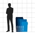thumbnail image 3 of 23 Gallon Blue Square Commercial Trash Can, 3 of 5