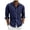Navy, variant on Ymyiu Short Sleeve Shirts for Men Men's Linen Blend Short Sleeve Shirt Vintage Beach Button Down Resort Vacation Casual Shirts Size M(White, M)
