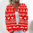 thumbnail image 2 of QATAINLAV Christmas Gifts for Women Ugly Graphic Knitted Sweaters Tops Oversized Long Sleeve Button Up Cardigans, Multicolor, M, 2 of 6