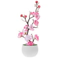 thumbnail image 4 of GOOHOCHY Decoración de ciruela artificial Flor realista Bonsái falso Flor de ciruelo falsa Simulación de flor de ciruelo, 4 of 8